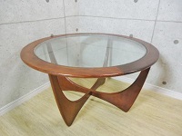 G-PLAN　ラウンドガラスコーヒーテーブル
