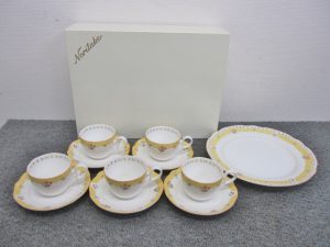 美品 ノリタケ TLUE LOVE トゥルーラブ カップ&ソーサー×5客 プレート×1枚