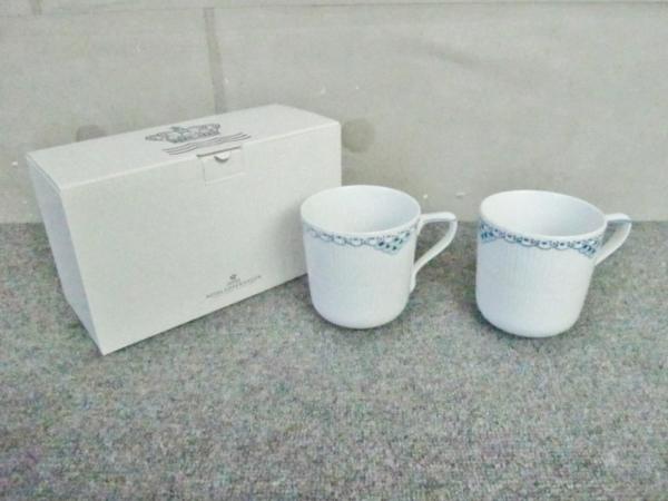 立川市にて マグカップ ロイヤルコペンハーゲン プリンセスブルー 2客 未使用 を買取致しました。