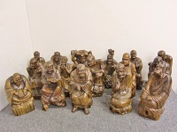 十六羅漢像 阿羅漢 16体セット 木彫り 仏教 仏像