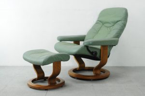 EKORNES エコーネス 北欧ノルウェー 本革 ストレスレスチェア オットマン付 グリーン