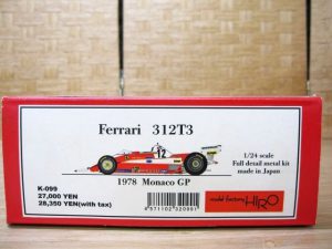 モデルファクトリーヒロ 124 フェラーリ 312T3 1978年 モナコグランプリ