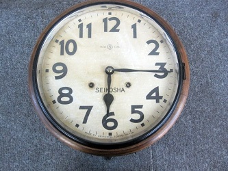 相模原市にて 精工舎 ゼンマイ式 掛け時計 30cm を出張買取しました