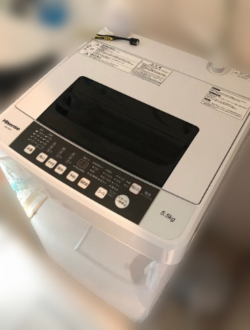 横浜市瀬谷区にて ハイセンス 全自動洗濯機 HW-T55C を出張買取しました
