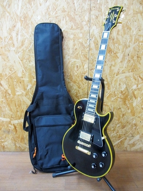 八王子市にて エドワーズ レスポールタイプ ブラック エレキギター ソフトケース付き を出張買取致しました。