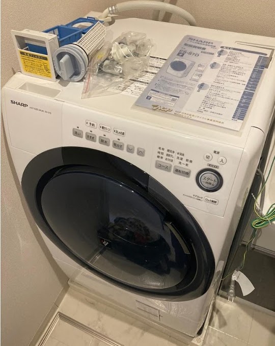 国分寺市にて ドラム式洗濯機 シャープ ES-S7D 2019年製 を出張買取致しました
