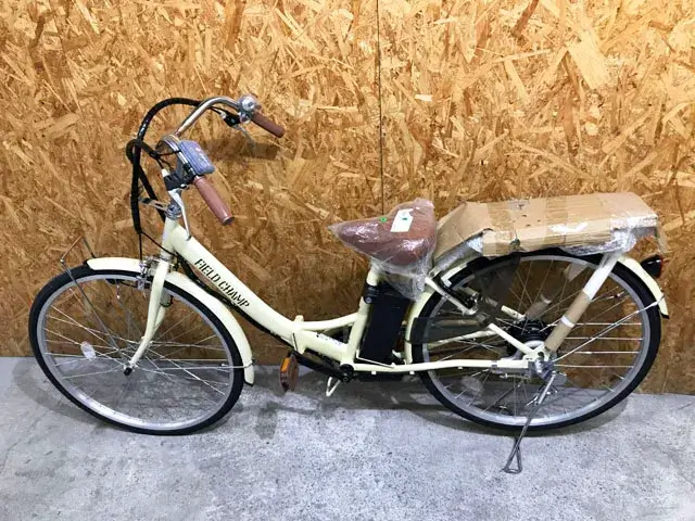 神奈川県 横浜市にて 自転車　折りたたみ電動アシスト自転車　変速なし/26インチ/アシスト3モード　NX-DCY100　未使用　ミルクラテ　2023/2 を出張買取しました