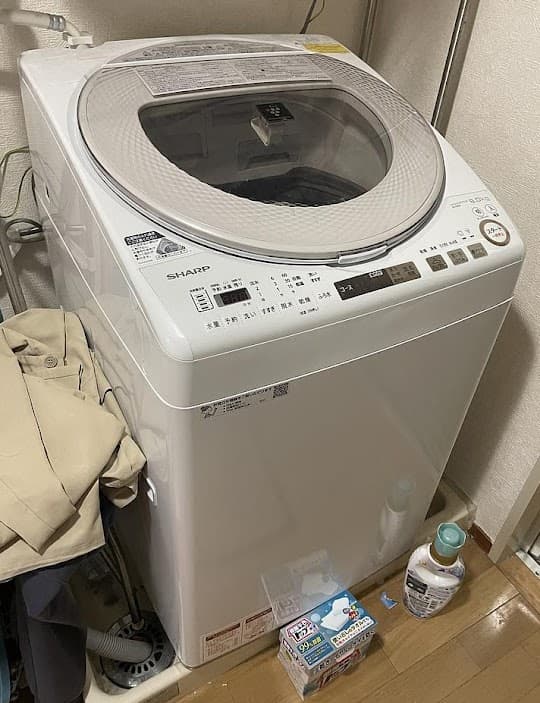 稲城市にて 洗濯機　シャープ　ES-TX9A 2020年製 を出張買取しました