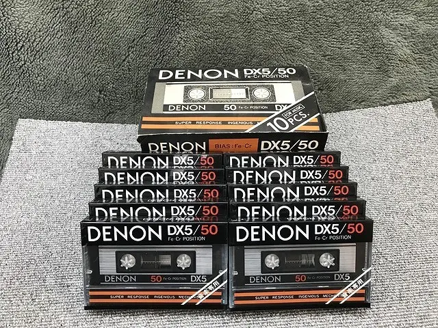 東京都 小平市にて 未開封 DENON/デノン 音楽専用 カセットテープ DX5/50 10本 まとめ を店頭買取しました