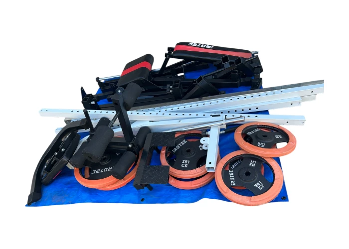 武蔵村山市にて アイロテックのパワーラック（ベンチ・総重量約110kgセット）2017年頃購入