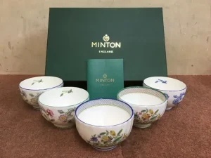 東京都 世田谷区にて MINTON ENGLAND ティーボウル アソート5個セット 未使用 を店頭買取しました