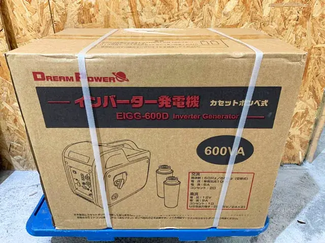 東京都 三鷹市にて インバーター発電機 カセットボンベ式 ナカトミ EIGG-600D 未使用 を店頭買取しました