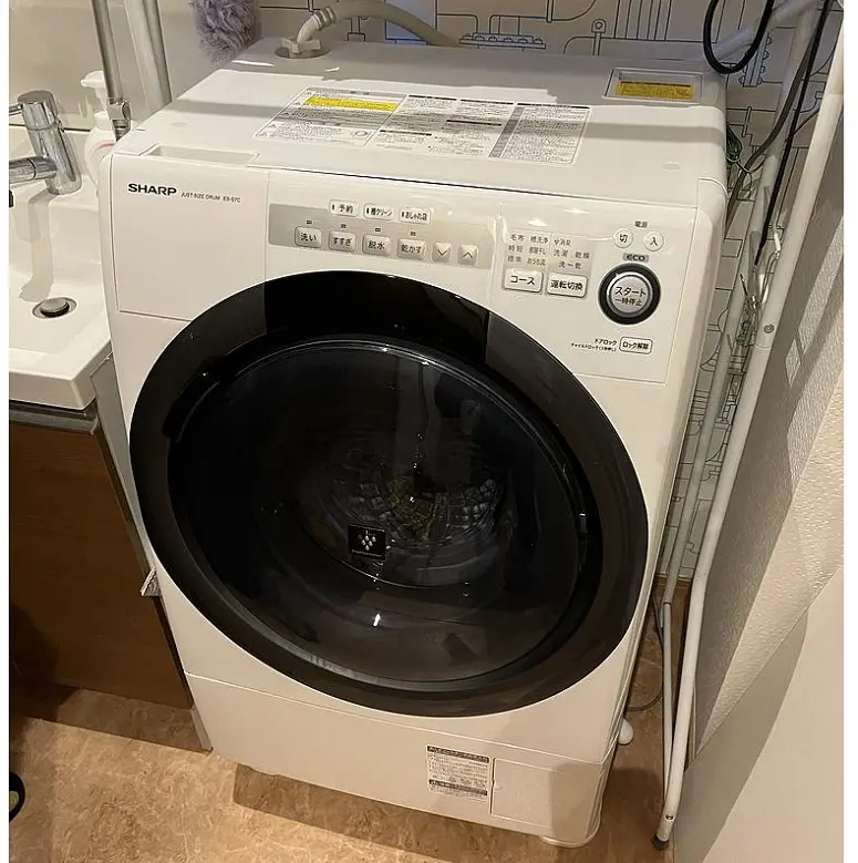 東京都 港区にて シャープ ドラム式洗濯機 ES-S7C-WR 2018年製 を出張買取しました